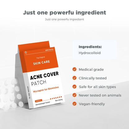 Acne Pimple Patches(60 Count), Hydrocolloid Acne Patch for Face, Acne Spot Dots Fast Healing, Blemish Cover, Pimple Patch for Blemishes, & Breakouts | Vegan | Cruelty-Free, Facial Skin Care Products
