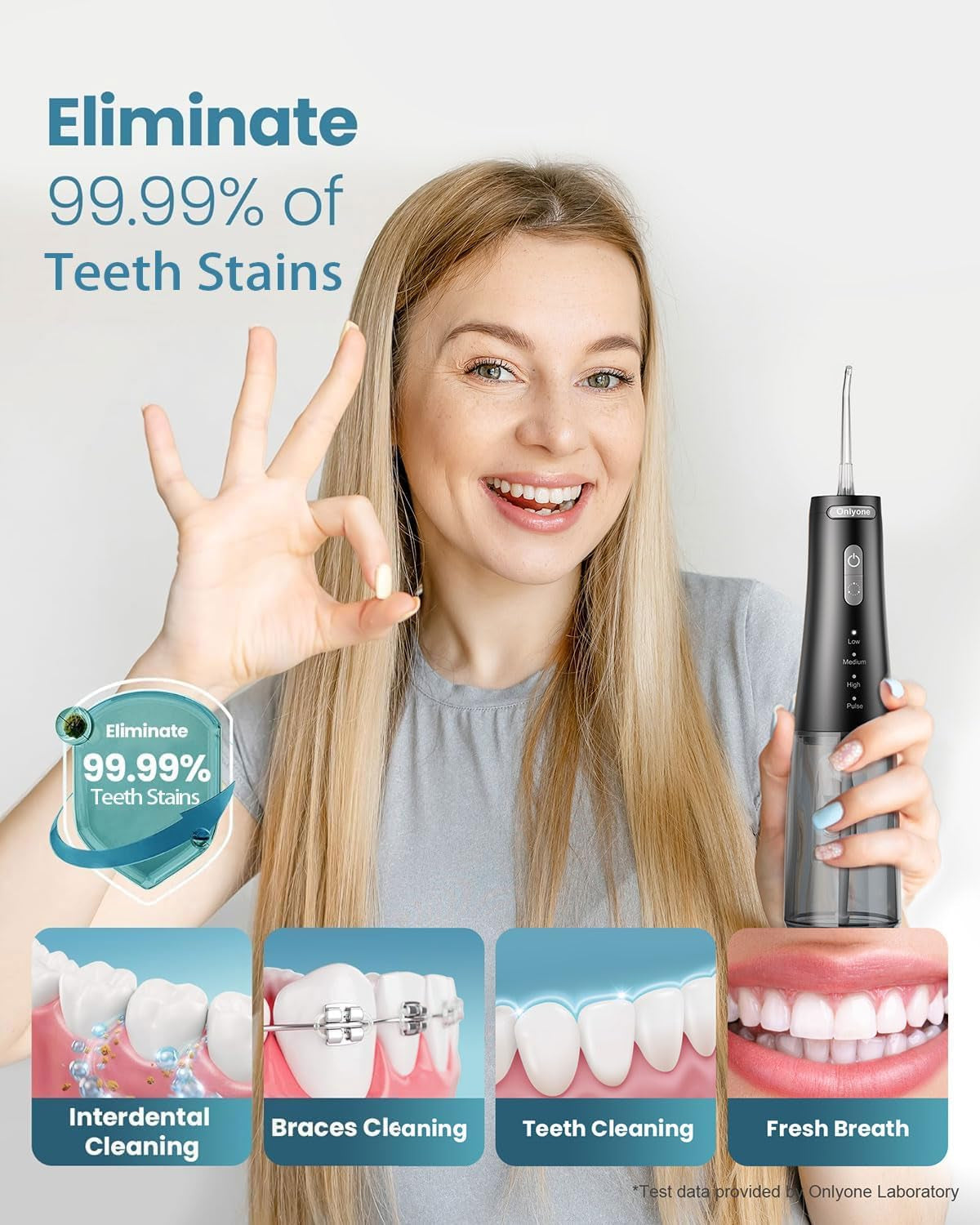 Water Dental Flosser Pick for Teeth 300ML Portable Oral Irrigator Rechargeable Travel Irrigation Cleaner Cordless Electric Flossing Machine for Teeth Cleaning Power Flossers IPX7 Waterproof